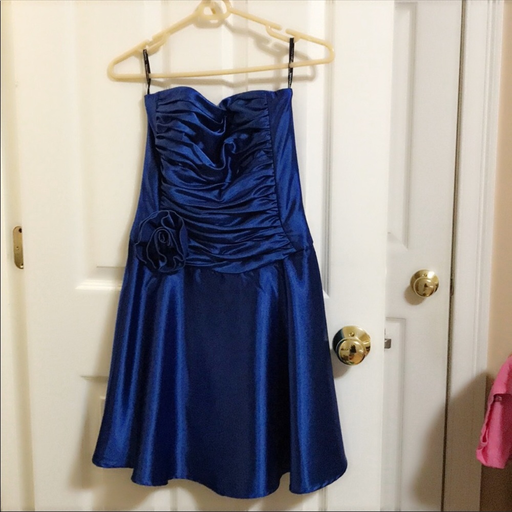 Strapless Royal Blue Dress